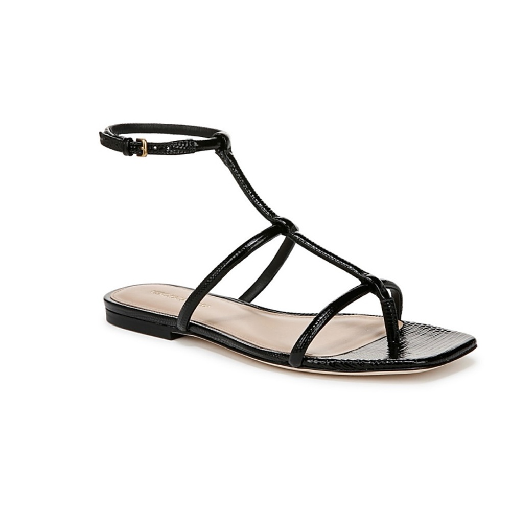 Veronica Beard Black Strappy Sandals Elegant Design